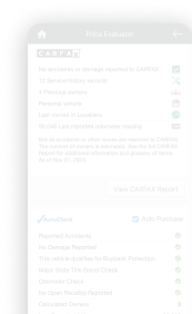 A screenshot of platform showcasing CARFAX and AutoCheck