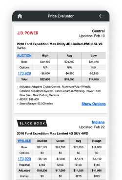 A screenshot of platform showcasing expert pricing guides