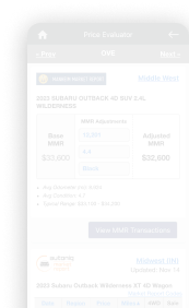 A screenshot of platform showcasing Manheim Market Report and Autoniq Market Report